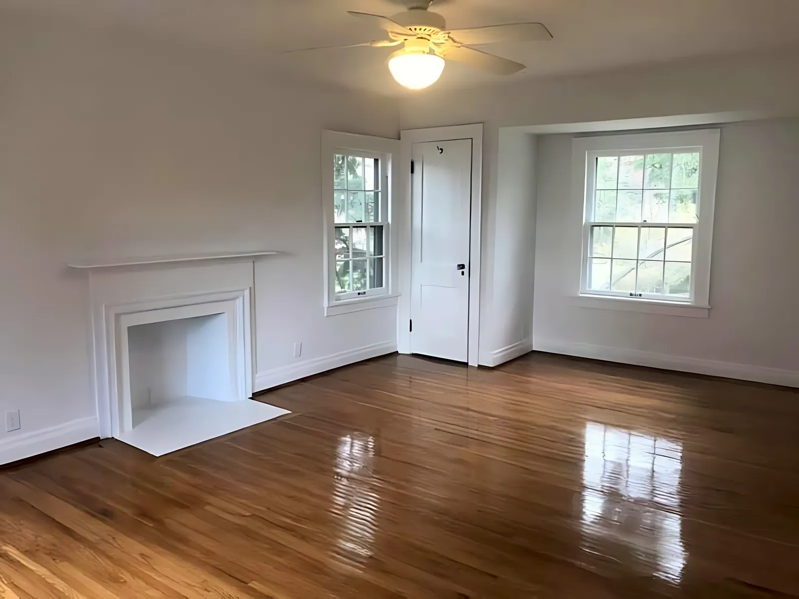 After: front room with fireplace