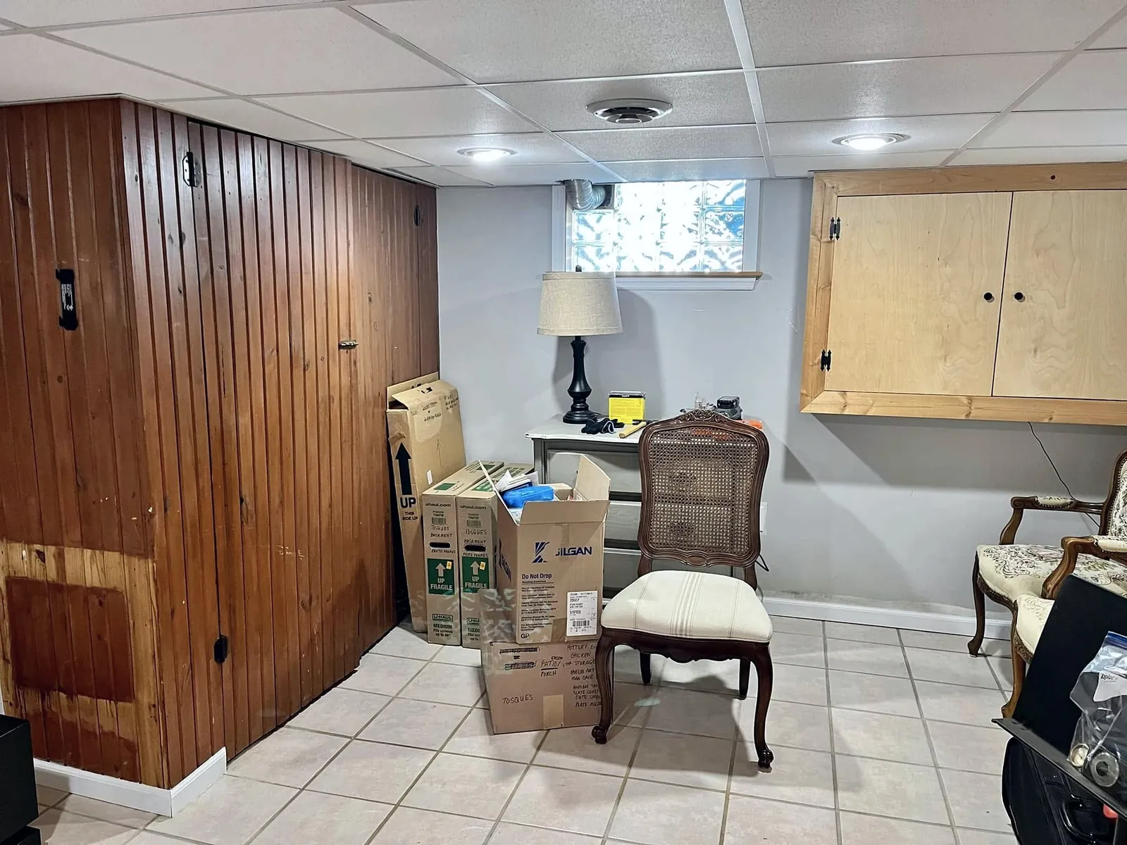 Before: basement