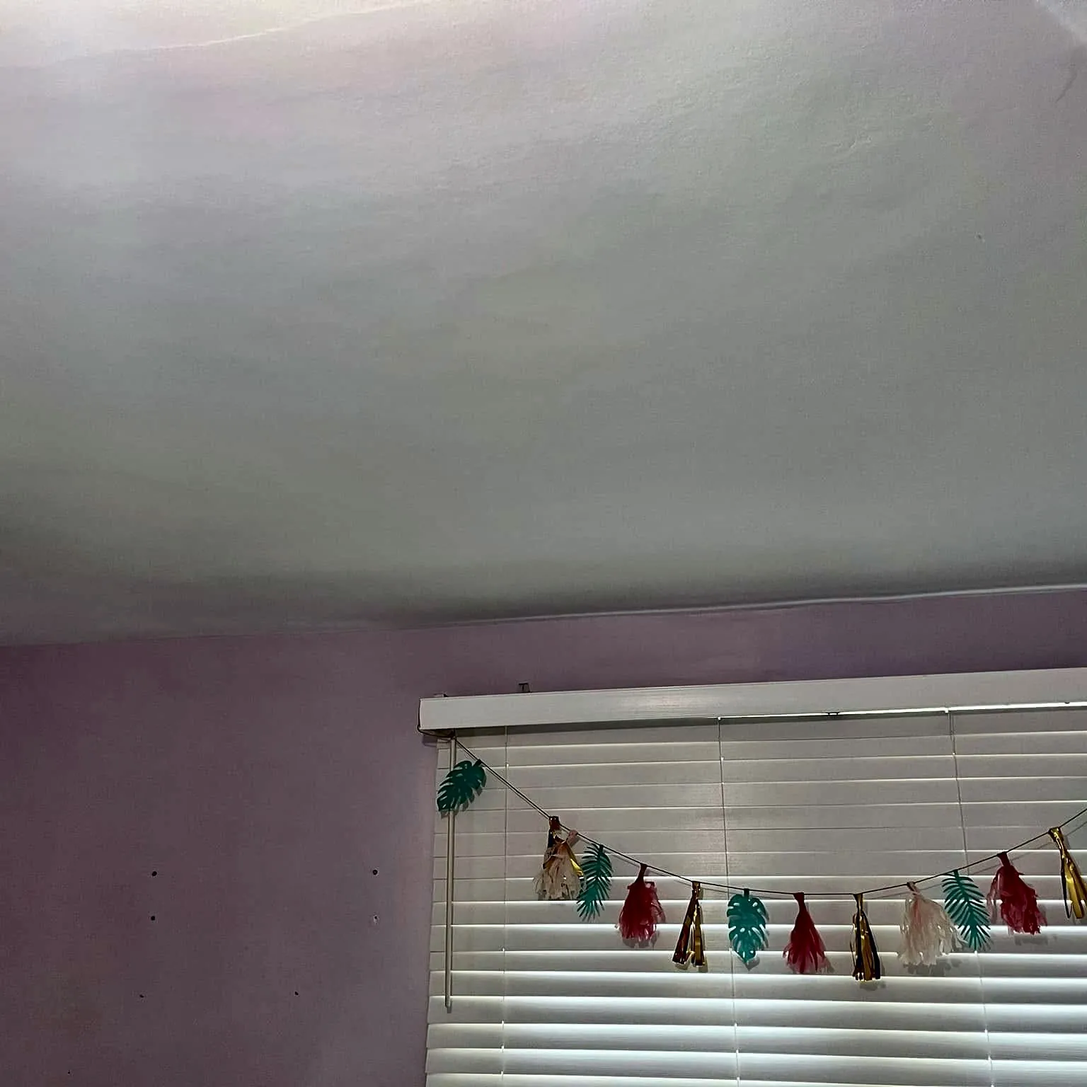 After: ceiling water damage repaired