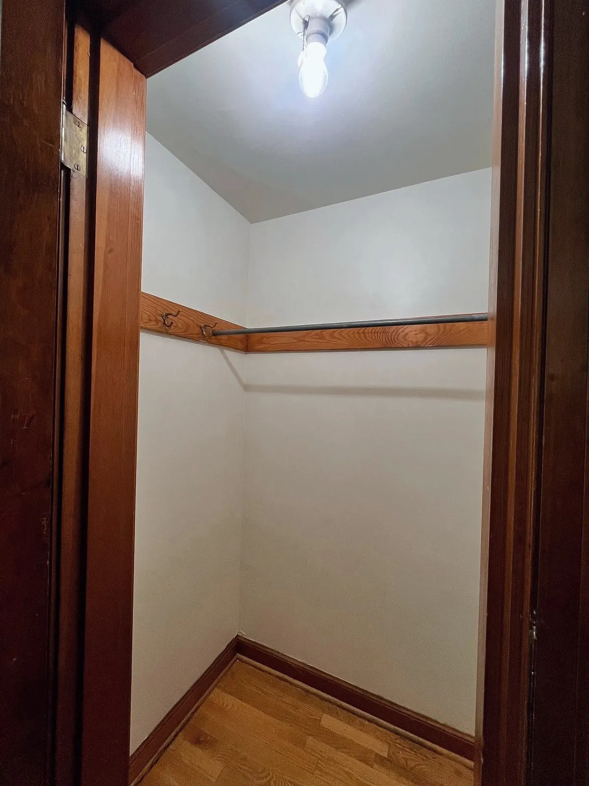 After: closet ceiling stain repaired